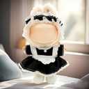 2 x Clothes for Labubu - 3PC Set with Shoes for 6.7 Inches Doll, Premium Outfit with Accessories, Stylish Clothes for Labubu (NO Doll)(Black Maid)