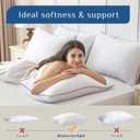 JOLLYVOGUE Pillows Queen Size Set of 4, Washable Supportive Bed Pillows with Super Soft Down Alternative Fill, Luxury Fluffy Hotel Quality for Side, Back, and Stomach Sleepers