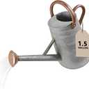 Watering Can for Outdoor&Indoor Plants1.5 Gallon5.7L Metal Watering Can with with Removable SpoutLarge Galvanized Steel Garden Flower Water Can Watering Pot with 2 HandlesRustic Silver
