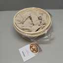 Bread Proofing Basket, Kikcoin Banneton Bread Proofing Basket Set of 2, 9 Inch & 10 Inch Round Sourdough Proofing Basket with Linen Liner, Bread Lame, Dough Whisk