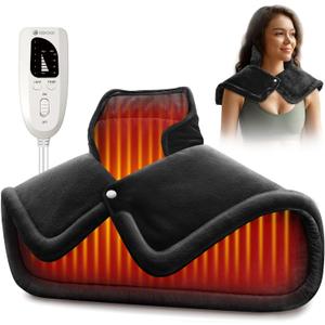 CooCoCo Heating Pad for Neck and Shoulders and Back, Neck Heating Pad, FSA Eligible Heated Neck Wrap, Weighted Heat Pad for Neck Shoulder, Shoulder Heating Pad, 6 Heat Settings