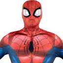 MARVEL Spider-Man Official Adult Deluxe Zentai Halloween Costume - Stretch Spandex with Hidden Zippers and Wrist Slits (M)
