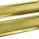 QCAA Solid Brass Mail Slot, with Solid Brass Interior Back Plate, 13" x 3.625", Polished Brass, 1 Pack, Made in Taiwan