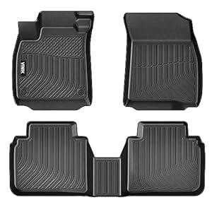 VIWIK Floor Mats for Honda Accord 2023-2024 (Hybrid & Not Hybrid), TPE Rubber Car Mats All Weather Custom Floor Liners for 2023-2024 Accord Full Set 1st and 2nd Row Front & Rear Non-Slip Odorless