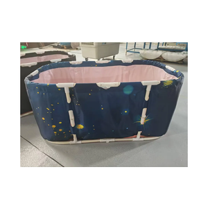 Simcat 45" Large Portable Foldable Bathtub Adult, Separate Family-Friendly SPA Therapy Tub Soaking, Hot SPA/Ice Bath Tub (Cosmic planets)