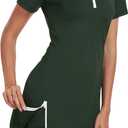 Womens Two Piece Tennis Golf Dress Active Athletic Exercise Sports Wear Dresses for Women with Pocket Separate Shorts (XX-Large, Dark Green)