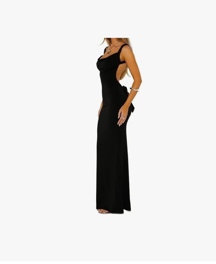 2024 New Women's Fashion Camisole Sexy Backless Slim Fit Hip Hugging Dress for Women, M
