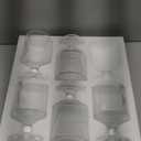 DEAYOU Set of 6 Ribbed Vintage Wine Glasses, 8 oz Clear Fluted Water Goblet Glasses, Unique Short Stem Cocktail Glasses for Iced Tea, Juice, Whiskey, Beer, Dessert, Party