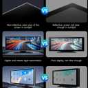 11.26'' Portable Carplay Screen for Car with 4K Dash Cam & 1080P Backup Camera, Wireless A-pple Carplay & Android Auto in Cell Touchscreen Bluetooth Smart Car Screen, Navigation/Mirror Link/Siri/FM