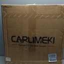 Carlimeki Leather Seat Covers Custom Fit for Maverick 2022-2026, Compatible with XL, XLT, Lobo, Lariat, Tremor Model - Armrest Covers Included - Faux Leather, Fully Covered, Fit Like a Glove, Desert Brown & Navy Blue