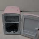 COYCYQI Mini Fridge for Skin Care, 4 Liter Portable Small Fridge with Dimmable LED Mirror, Hot or Cold Personal Beauty Refrigerator for Bedroom, Office, Car, Makeup(Pink)