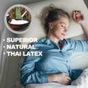 Talalay 100% Natural Premium Latex Pillow,Bed Pillow for Sleeping with Removable Cotton Cover, Helps Relieve Pressure, Breathable, Pressure Relief, Durable, Best Gift (Standard (Medium))