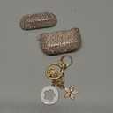 Case for Apple Airpods Pro 3 Case Cover 2025, VISOOM Bling Jewerly Airpods iPods Pro3 Cases Cute Glitter Diamond Airpod iPod Pro3 Cases Rhinestone AirPods iPods Pro 3rd Gen Cas with Keychain for Women (Champagne Gold)