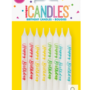 UNIQUE 6 PRINT HAPPY BDAY CANDLES ASST
