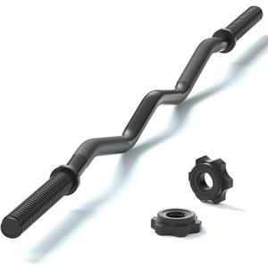 47" EZ Curl Bar Weight Lifting Bar, 1-inch Curling Bars for Weight lifting