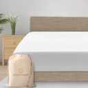 Good Sleep Bedding California King Fitted Sheet - 1000 Thread Count Egyptian Cotton Sheets with 16 Inch Deep Pocket, Soft & Breathable Hotel Style Cal King Fitted Sheet Only - White Fitted Bed Sheets