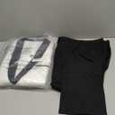 YND Men's 3 Piece Tuxedo Set with Bow Tie, Slim Fit One Button Shawl Lapel Suit Blazer Vest Pants, for Wedding Prom Dinners (Black Collar White, Small)