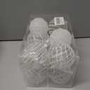 12CT Christmas Ball Ornaments White Shatterproof Clear Large Plastic Christmas Tree Decoration, Delicate Hanging Ornaments for Xmas Party, Wedding, Holiday and Home Dcor(70mm/2.76")