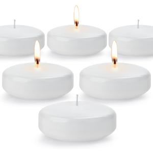 Floating Candles 3 Inch Unscented Dripless Wax 13-15Hours Burning, 12 Pack Wedding Party Candles,for Centerpieces Suitable for Cylindrical Vases,Swimming Pool,Restaurant Decoration(White)