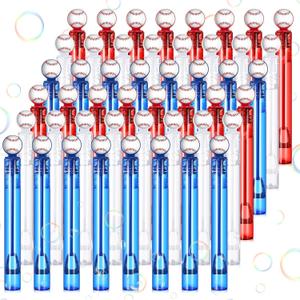 Hollowfly 48 Pcs Mini Baseball Bubble Wands Party Favors Birthday Bubble Wand Bulk Baseball Themed Decorations for Outdoor Summer Classroom Party Supplies Kids Goodie Bags Filler