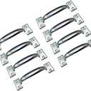 QCAA Door Pull, 6-1/2", Steel, Zinc, 8 Pack, Made in Taiwan