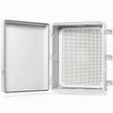 QILIPSU Waterproof Junction Box IP67 Outdoor Plastic Electrical Project Enclosure Weatherproof with Mounting Plate, Wall Brackets, Hinged Grey Cover 20"x16.1"x7.9"
