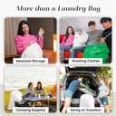 Handy Laundry Extra Large Heavy Duty Laundry Bag 30" x 40" Durable Nylon, Drawstring Closure, Machine Washable, Laundry Bag for Travel, College Dorm, Dirty Clothes, Storage White