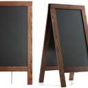 Sandwich Board 40"x20" 2Pack Solid Pine Wood Rustic Brown,Chalk Board Sign Board,Sandwich Board Signs Outdoor, Chalkboard Easel,A Frame Chalkboard Sign,Menu Chalkboard,2pack. (40"x20"-2Pack, Brown)