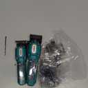 VGR Professional Hair Clippers for Men, Cordless Barber Clippers and Trimmers Set, Mens Hair Cutting Kit with 10 Guide Combs, USB Rechargeable Haircut Machine for Family, LED Display, Green