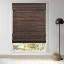 LazBlinds Cordless Bamboo Roman Shades, Privacy Blinds for Interior Windows, Room Darkening Roll Up Bamboo Blinds for Home & Patio, 35" W x 64" H, BDP-Espresso