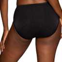 Vanity Fair Women's Illumination Hi Cut Panties, Silky Stretch & Satin Trim (White, S)