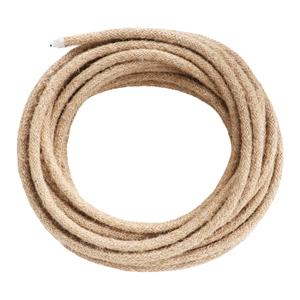 Helunsi 32.8ft Cloth Covered Lamp Cord, 18 AWG 2 Conductor Hemp Rope Vintage Electrical Cord Braided Electrical Wire, 18 Gauge Round Rayon Fabric Wire for DIY Antique Industrial Lighting Project