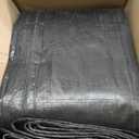 Tarps Heavy Duty Waterproof 16x26ft, TEZONG Black Tarp 12Mil Plastic Tarpaulin Outdoor Tarp Cover for Emergency Rain, Patio Furniture, Wood, Roof, Camping, Car, Pool