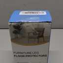 24 Pcs Chair Leg Floor Protectors for Hardwood Floors Silicone Covers to Protect Wood Tile Floors Felt Bottom Furniture Leg Caps Anti-Scratch Reduce Noise (Fit:1.3"-2")