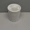 LOVECASA Utensil Holder, 7.2"+5.4" Ceramic Utensil Holder for Countertop, Large Cooking Utensil Crocks for Kitchen Counter, Farmhouse Utensil Vase for Housewarming, Kitchen Decor, Set of 2, Oasis