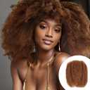 QVR Afro Kinkys Bulk Human Hair for Dreadlock Extensions Repair Locs, Twist Braiding Afro Kinky Human Hair for Locs 1 Pack 50 Gram