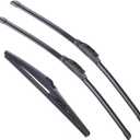Front And Rear Windshield Wiper Blade Replacement for Mazda 5 2006-2015 Toyota RAV4 2019-2022 26"+16" Front Windscreen Wiper for U/J hook 12" Rear wiper blade