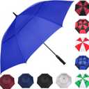 MRTLLOA Extra Large Golf Umbrella, 54/62/68/72 Inch Automatic Open, Oversize Double Canopy Vented Windproof Waterproof Sports Umbrellas for Rain