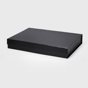 Geoto 17.32"×12.6"×2.76" A3 Extra Shallow Size Luxury Rigid Foldable Magnetic Closure Collapsible Gift Packaging Boxes(Black), 1 Count