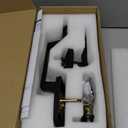 Black Front Door Handle No Lock, Exterior Entry Door Handle with Interior Passage Levers, Front Door Lock Set for Left Right Handle Doors, Deadbolt Set Not Included, Non-Locking (1 Pack)