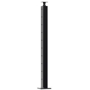 Weyshaw Black Corner Cable Railing Post, Premium T304 Stainless Steel 36"x2"x2" 36 Inch Porch Railing, Flat Top Corner Surface Mount Cable Railing, System Kit Indoor Outdoor Decking Railings 1 pack