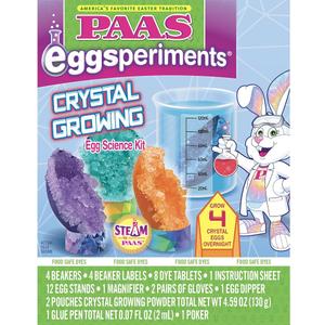 PAAS Eggsperiments Crystal Growing Easter Egg Science Kit – Fun & Educational STEAM Egg Decorating Kit with 4 Crystal Eggs, Dye Tablets, Beakers, and More Pack of 2