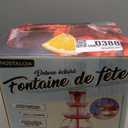 Nostalgia LPF230 3-Tier Lighted Party Fountain, Holds 1.5 Gallons, LED Lighted Base, Includes 8 Reusable Cups