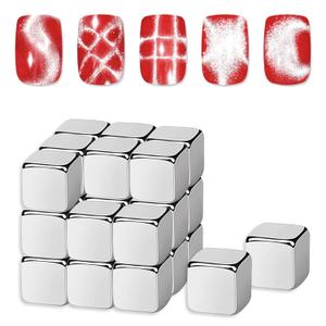 5 x Allstarry Nail Magnets for Nail Art, 27pcs Square Magnet for Cat Eye Gel Polish Cube Magnets Block Cateye Magnet for Nails Cat Eye Magnet Tools Magnetic Nail Tool for Nail Art Salon or Home