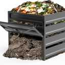 Compost Bin Outdoor - 285 Gallon Composter with Rust-Proof Coating, Painted Finish, Large Compost Bin for Producing Fertilizer from Kitchen Waste and Fallen LeavesMetal