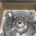 LEDIARY 42 Inch Chandelier Ceiling Fans with Lights and Remote, Retractable Fandelier Ceiling Fan, Crystal Fan for Bedroom Indoor Decoration, 3 Color Changeable, Dimmable, Timer Setting, Brush Nickel