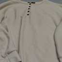 LILLUSORY Womens Waffle Knit Tops Long Sleeve Button Up Henley Shirts Winter V-Neck Tunics Fall Loose Casual Fashion Blouse (Large, Apricot)