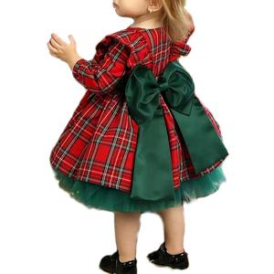 Toddler Baby Girl Christmas Dress Buffalo Plaid Tulle Tutu Skrit Princess Dress Xmas Clothes Outfit for Kids 3M-7T (2-3T)
