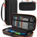 2 x TRANSNOVO Carrying Case Compatible with Nintendo Switch 2 Console & Charger, Shockproof Hard Shell Protective Cover Portable Travel Case with Game Card Slots & Inner Pocket for Accessories, Black