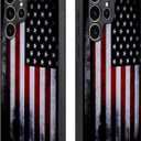 Compatible with Samsung Galaxy S22 Ultra Case American Flag Pattern Hard PC Back and Soft TPU Sides Scratchproof Shockproof Protective Case for Samsung Galaxy S22 Ultra